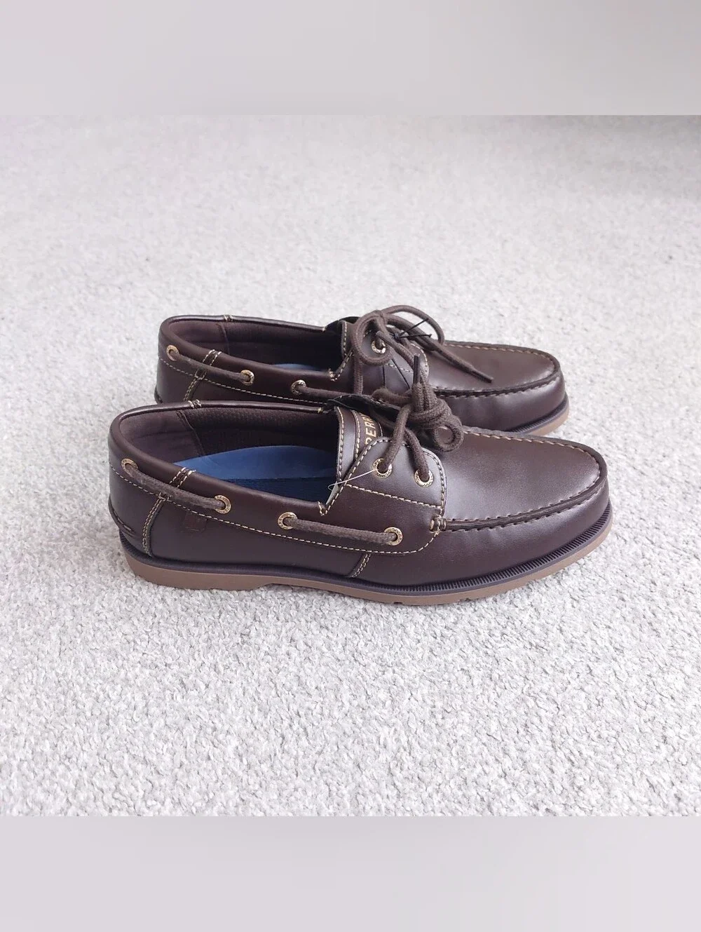 Sperry Leeward 2 Eye Boat Shoes Topsider Leather Shoes Amaretto